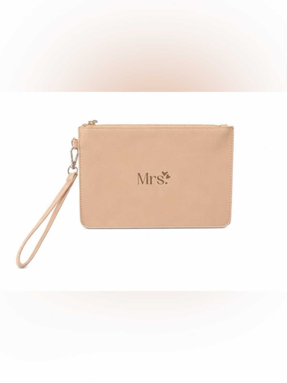 Bride or Bachelorette Wristlet Clutch - Blush